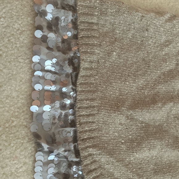 J Crew Crewcuts girls oatmeal sweater dress with sequins size 14 - Picture 3 of 4